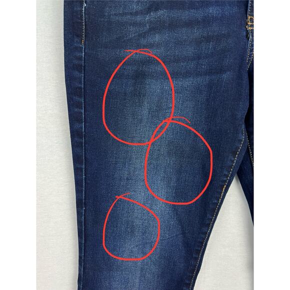 Kancan Jeans Anna Low Rise Boot Cut Dark Frayed Stretch Denim Boho Fall Casual - Picture 6 of 8